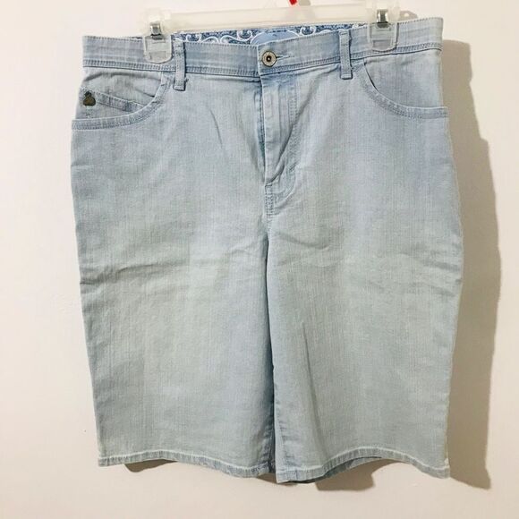 Gloria Vanderbilt blue shorts size 12   S153￼A - Picture 1 of 8